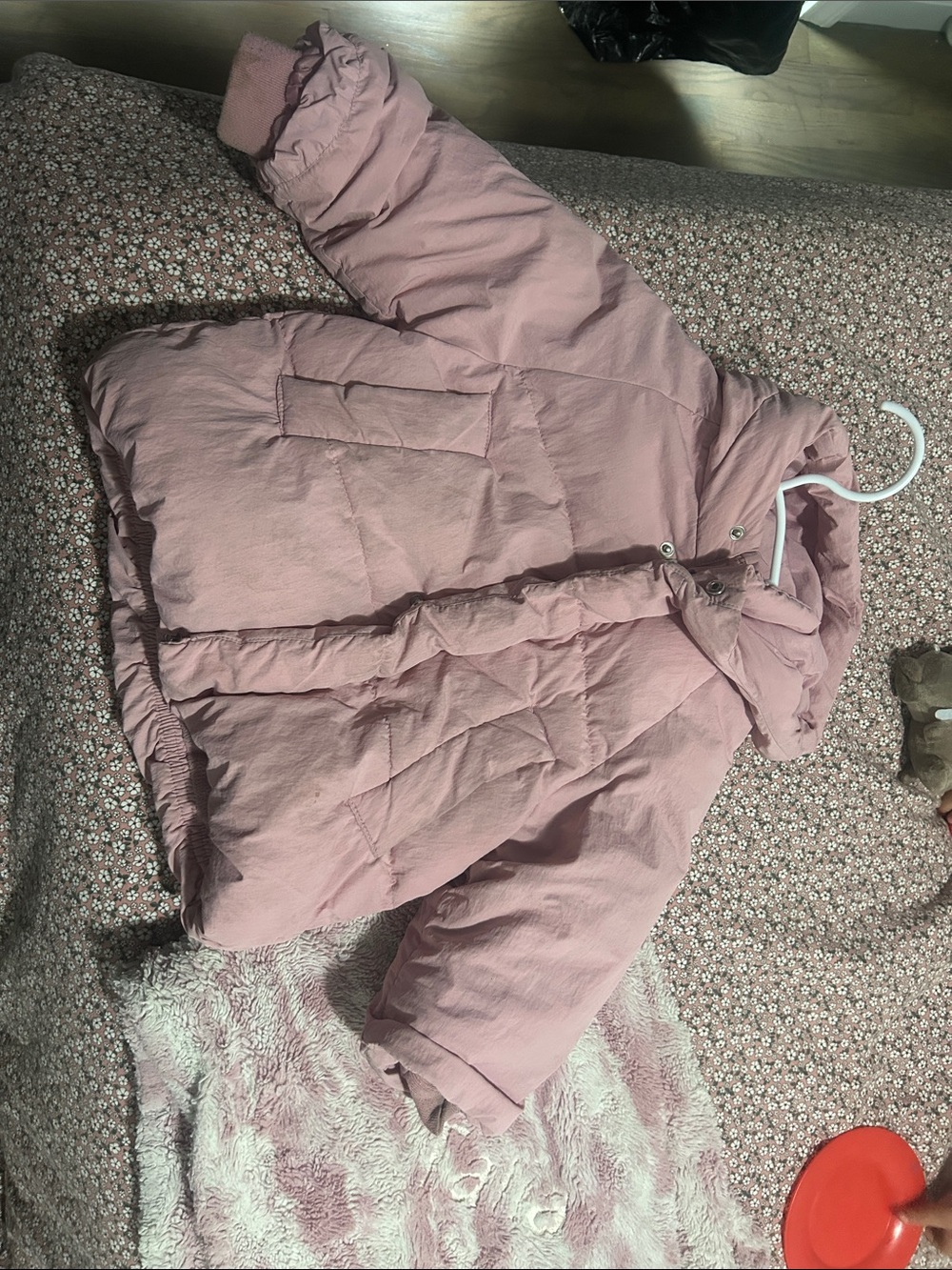 Zara 2t Pink Puffer Hooded coat